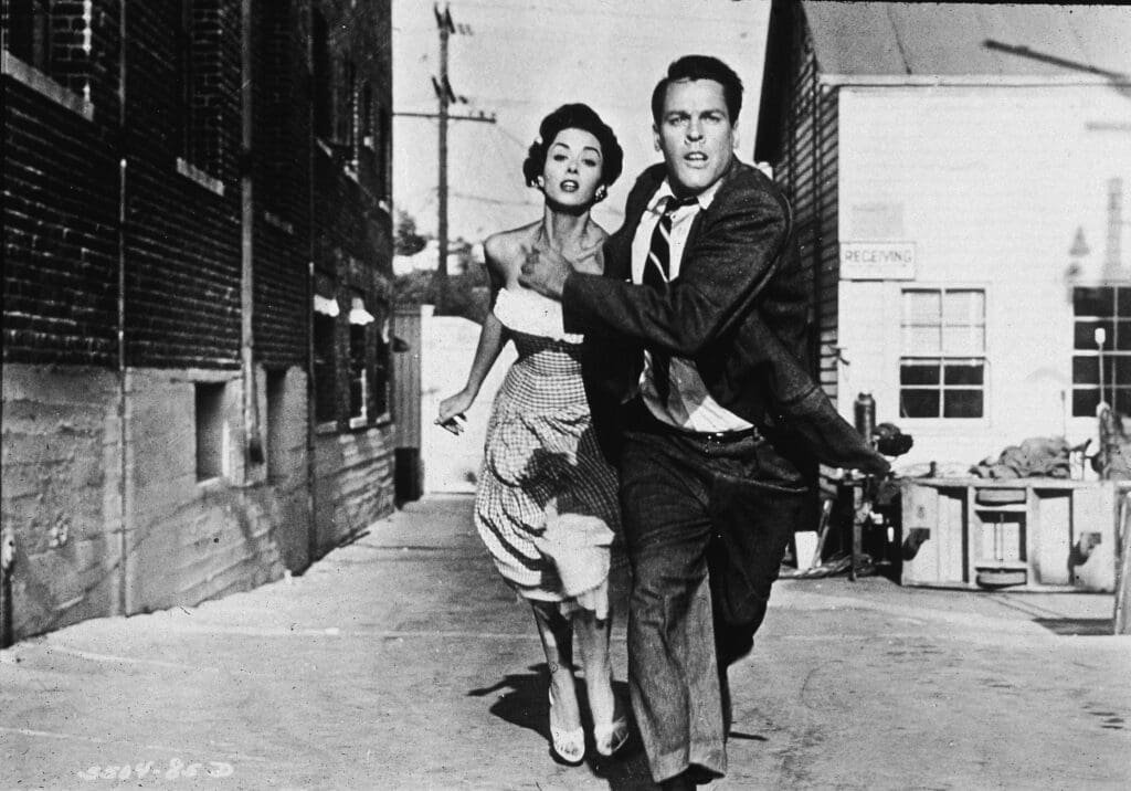 A shot from the classic horror and scifi movie, Invasion Of The Body Snatchers (1956)
