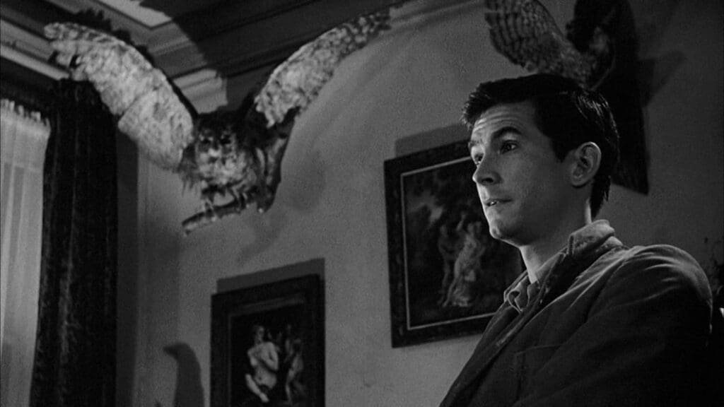 A shot from Alfred Hitchcocks, Psycho filmed in 1960.