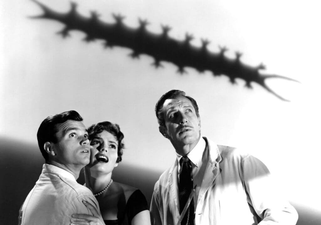 A shot from the iconic horror classic, The Tingler (1950) featuring Vincent Price.