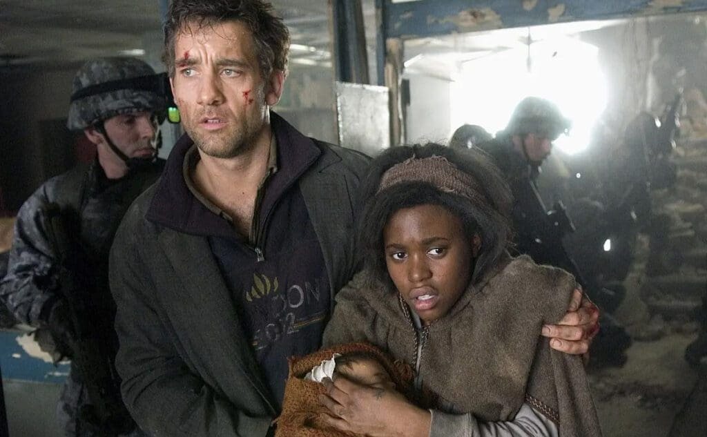 A shot from the movie, Children Of Men.