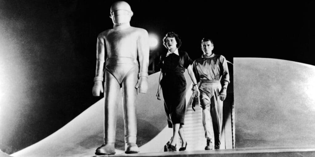 A shot from the iconic scifi movie classic, The Day the Earth Stood Still (1951)