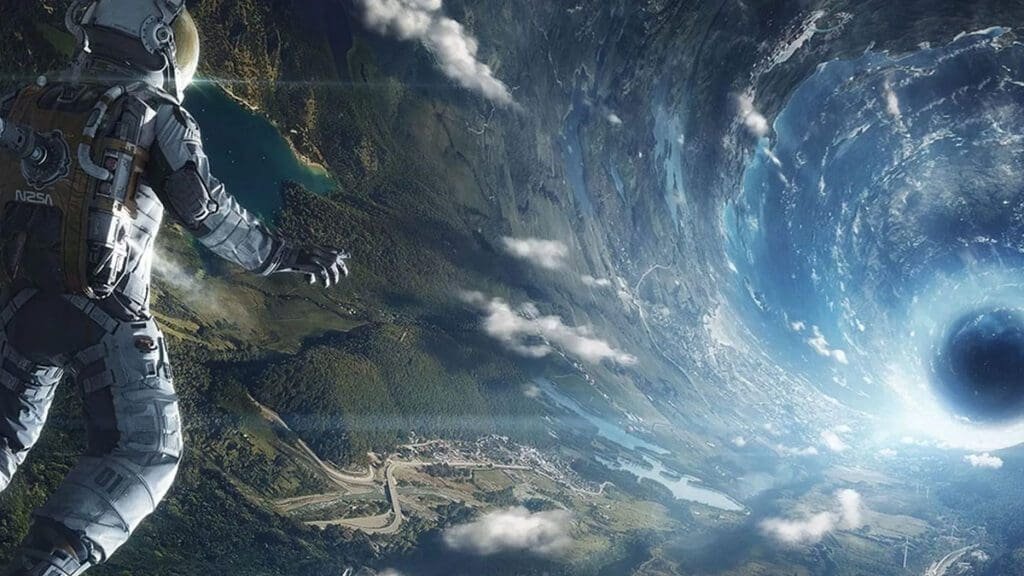 A shot from Christopher Nolan's movie, Intersteller.