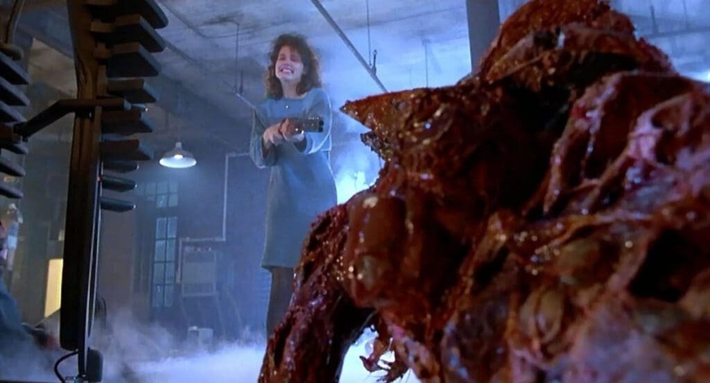 A shot from the film, The Fly (1986)