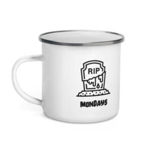 Monday Tombstone Enamel Mug